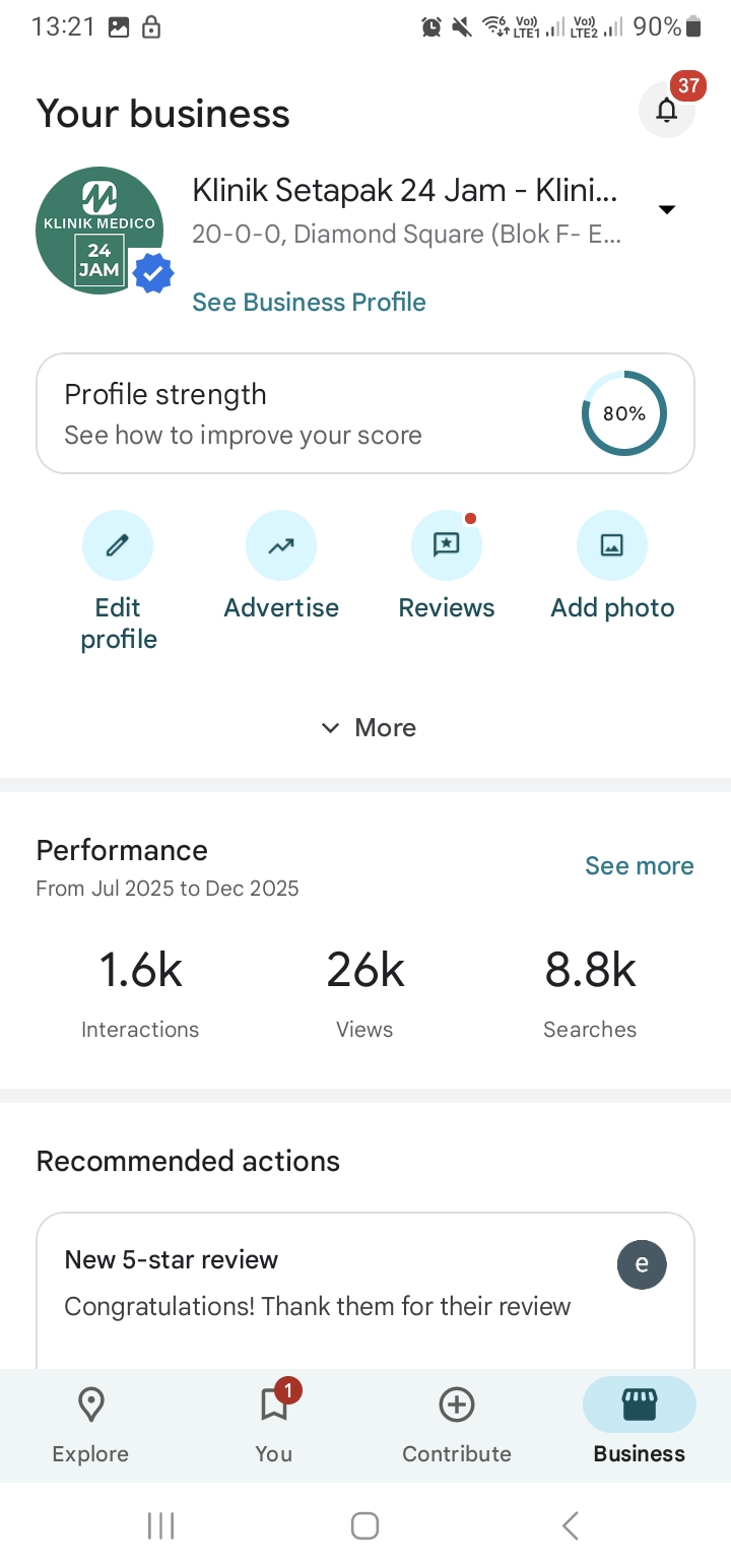 Digital Marketing Kuala Lumpur - Klinik Setapak Medico Google Business 26k Views
